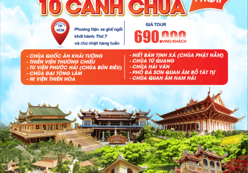 TOUR HÀNH HƯƠNG 10 CẢNH CHÙA VŨNG TÀU 1 NGÀY