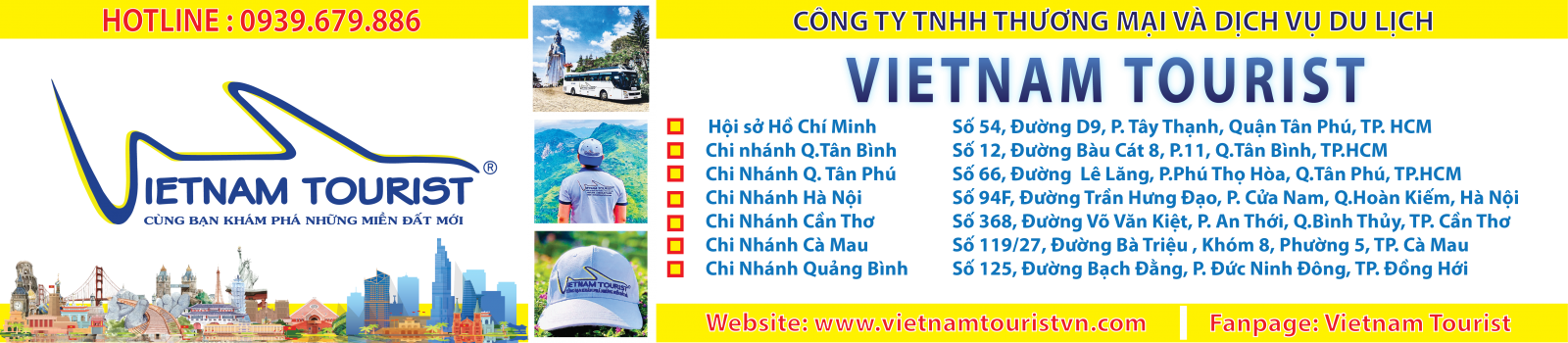 Địa chỉ các văn phòng của Vietnam Tourist
